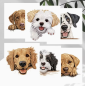 Preview: Diamond Painting 6 Stück Hunde Grusskarten